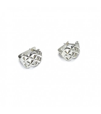 E000904 Genuine Sterling Silver Stylish Earrings Solid Hallmarked 925 Handmade